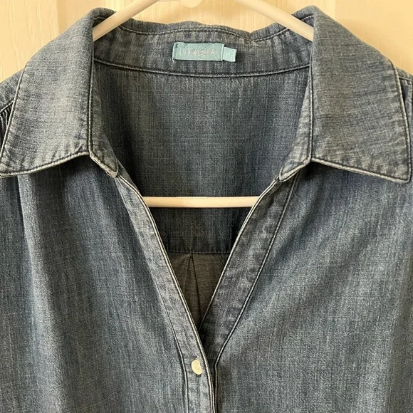 J. McLaughlin 💙 Erika Linen-blend blouse, amazing condition, size: M - Picture 14 of 16